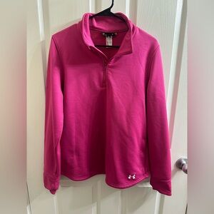 Under Armour Fuchsia Quarter-Zip Fleece Pullover